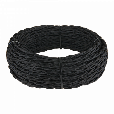 Werkel  Ретро кабель витой 2х1,5 (черный) 20 м