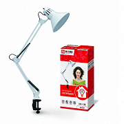 ASD Светильник настольный под лампу СНС-13Б на струбцине 60Вт E27 белый IN HOME