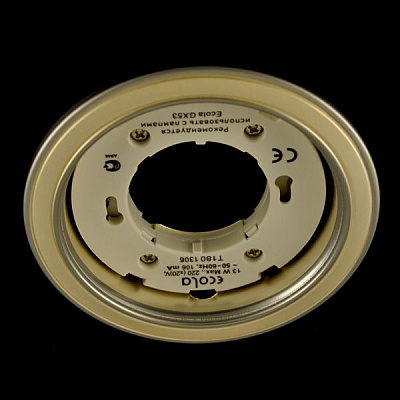 Ecola GX53 H4 серебро-жемчуг-серебро Светильник Ecola GX53 H4 9022 светильник встраив. без рефл. 2 цв. серебро-жемчуг-серебро 38х106 (к+)  [FA53H4ECB.]