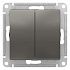SE AtlasDesign Сталь Выключатель 2-клавишный сх.5, 10АХ, механизм