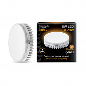 Лампа GX53 LED 8.0W 3000K , Gauss (1/10/50)