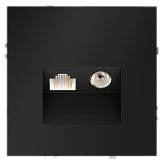 Розетка телевизионнная VOLTUM S70 TV+RJ45 кат. 6, (черный матовый)