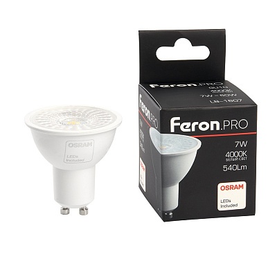 Feron PRO LED MR16 7W GU10 4000K LB-1607 с линзой 38  градусов