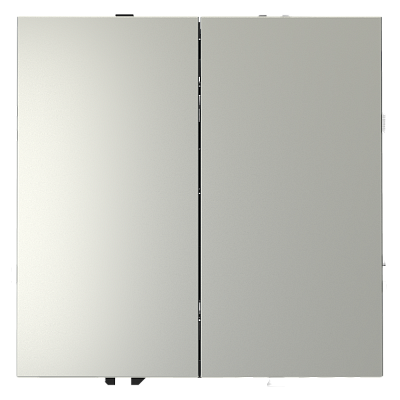 VOLTUM Перекрестный переключатель встраиваемый S70 двухклавишный 10А, (сталь)