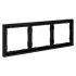 VOLTUM Рамка пластиковая S70 на 3 поста, (черный матовый)