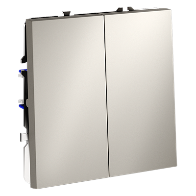 VOLTUM Проходной переключатель S70 двухклавишный 10А, (кашемир)