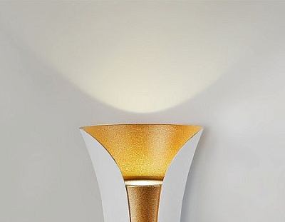 Ambrella FW194 WH/GD/S белый/золото/песок  LED 4200K 10W 100*200*85 Бра