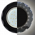 Ecola GX53 H4 Glass LD5313 Стекло Круг с вогнутыми гранями с подсветкой черный хром-черный 38x126 Светильник