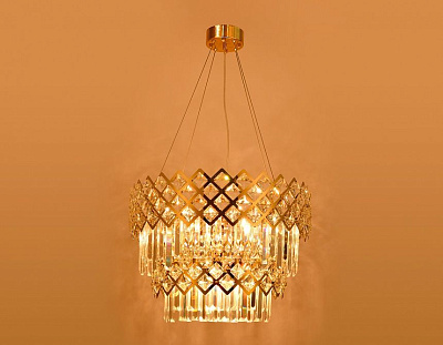 Ambrella TR5275/8 GD/CL золото/прозрачный E14/8 max 40W D520*380 Люстра