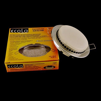 Ecola Light GX53-H6 хром Светильник встраиваемый