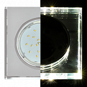 Ecola GX53 H4 Glass 5311 Квадрат скошенный край с подсветкой хром - хром (зеркаль, SM53SNECH (10/30)