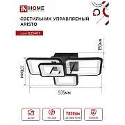 Светильник ELEGANT ARISTO-B 90Вт 3000-6500K  c ДУ черный IN HOME