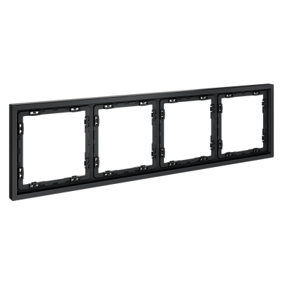 VOLTUM Рамка пластиковая S70 на 4 поста, (графит)