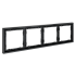 VOLTUM Рамка пластиковая S70 на 4 поста, (графит)