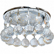 Ecola GX53 H4 Glass Круглый с большими хрусталиками на прямом подвесе  Прозрачный  FB53RVECB (10/30)