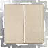 Werkel WL11-SW-2G-2W Выключатель двухклавишный проходной (шампань)