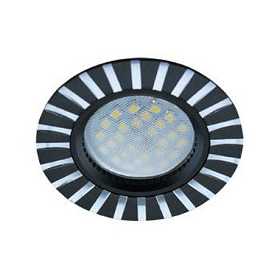 Ecola MR16 DL3183 GU5.3 черный/алюминий Светильник, рисунок полоски