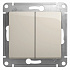 SE Glossa Молочный Выключатель 2-клавишный, сх.5, 10AX