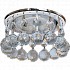 Ecola GX53 H4 5346 Glass Круглый с большими хрусталиками на прямом подвесе Тонированный/Хром 90x110 Светильник