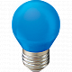 Ecola globe LED 5,0W E27 G45 220V color Blue шар Синий Лампа светодиодная