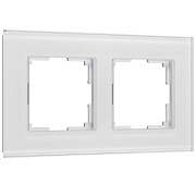 Рамка на 2 поста Werkel Senso (белый, стекло soft-touch) W0023101
