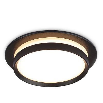 Ambrella Светильник встраиваемый TN5215 BK черный GX53 max 15W D105*40