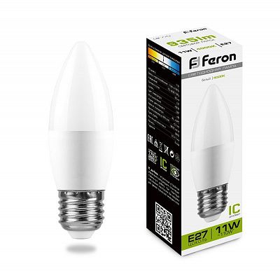 Feron Свеча LED 11W Е27 4000К LB-770 Лампа светодиодная