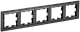 Рамка на 5 постов (черный) РУ-5-БрЧ