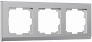 Рамка на 3 поста Werkel Stark (серебряный) W0031806 нов.