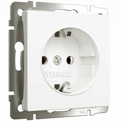 Werkel W1171061 Розетка с заземлением (белый матовый)