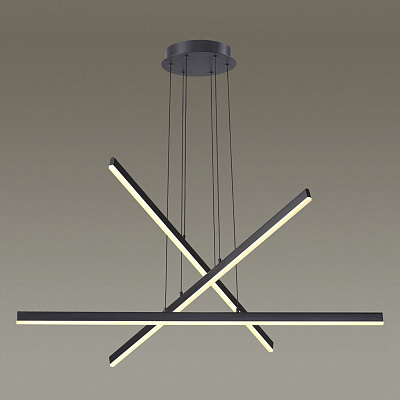 Odeon Light Подвесной светильник 3890/48L L-VISION ODL20 057 черный/металл  LED 4000K 48W 220V RUDY