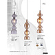 Светильник подвесной IRIS SP1 B AMBER CRYSTAL LUX 