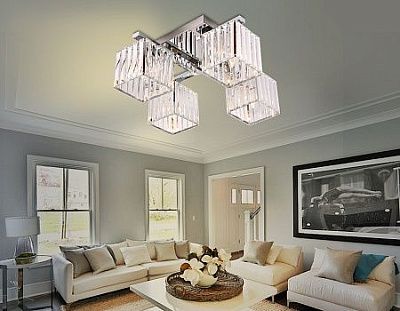 Ambrella TR5213/4 CH/CL хром/прозрачный E27/4 max 40W Люстра