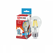 IN HOME LED-A60-deco 11.0W E27 IN HOME прозрачная 4000K 990Лм Лампа светодиодная
