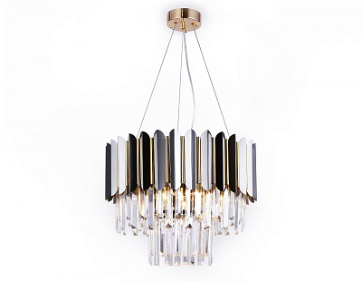 Ambrella TR5297/7 DCH/GD черный хром/золото E14/7 max 40W D500*780) Люстра