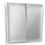 Ambrella Volt Лицевая панель ALFA (Серебро глянец) для 2-клавишных выключателей QUANT AP4030