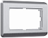 Werkel W0082106  Рамка для двойной розетки (серебряный)