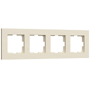 Рамка на 4 поста Slab (айвори матовый) W0042962
