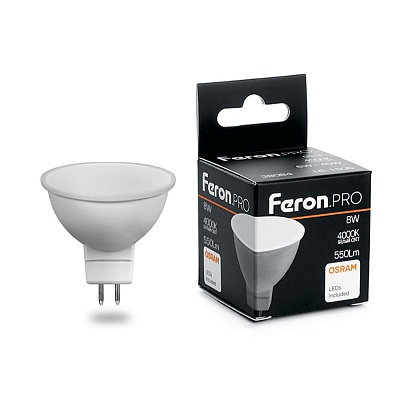 Feron MR16 LED 8W G5.3 4000K (LB-1608) Лампа светодиодная