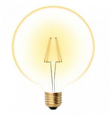 Uniel Лампа светодиодная Vintage E27 8W G125 GOLDEN Форма «шар», золотистая колба