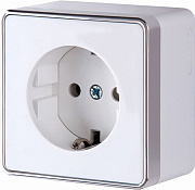 Werkel W5071001 Gallant Розетка с заземлением накладной (белая) 