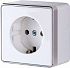 Werkel W5071001 Gallant Розетка с заземлением накладной (белая) 