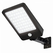 Uniel Прожектор на солнечной батарее, с датчиком движения 5W 4000K черный Кронштейн