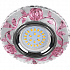 Ecola MR16 LD7071 GU5.3 искристый с подсветкой "Розы" Прозрачный и Розовый/Хром Светильник