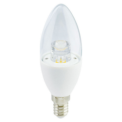 Ecola candle LED Premium 7W 220V E14 2700K прозрачная, свеча с линзой 109x37 Лампа светодиодная