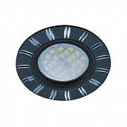 A Ecola MR16 DL3184 GU5.3 Черный/Алюм Двойные Реснички по кругу, FB1610EFF (10/100)