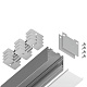 Ambrella Алюминиевый профиль накладной/подвесной "Profile System" 25*25 для светодиодной ленты до 23мм