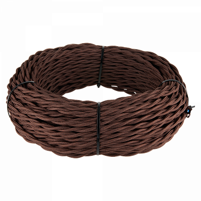 Werkel Ретро кабель витой коричневый 3х1,5 50м